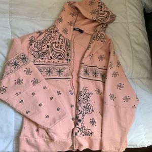Jaded London Pink Bandana Full Zip Up